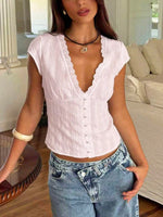 Retro Romantic Chic Sleeveless Stripe Floral Art Casual Top