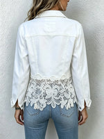 Women's Denim Lace Fringe Jacket