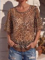 Vintage Art Comfortable Summer Fabrics Chiffon Shirt