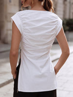 Women's Solid-color Crew Neck Sleeveless Casual Loose Cotton Top