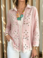 Women's Floral Eyelet Shirt
